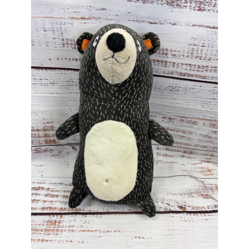 Circo Forest Bear Mini Plush Pillow Charcoal Grey White 10" Stuffed Toy Target